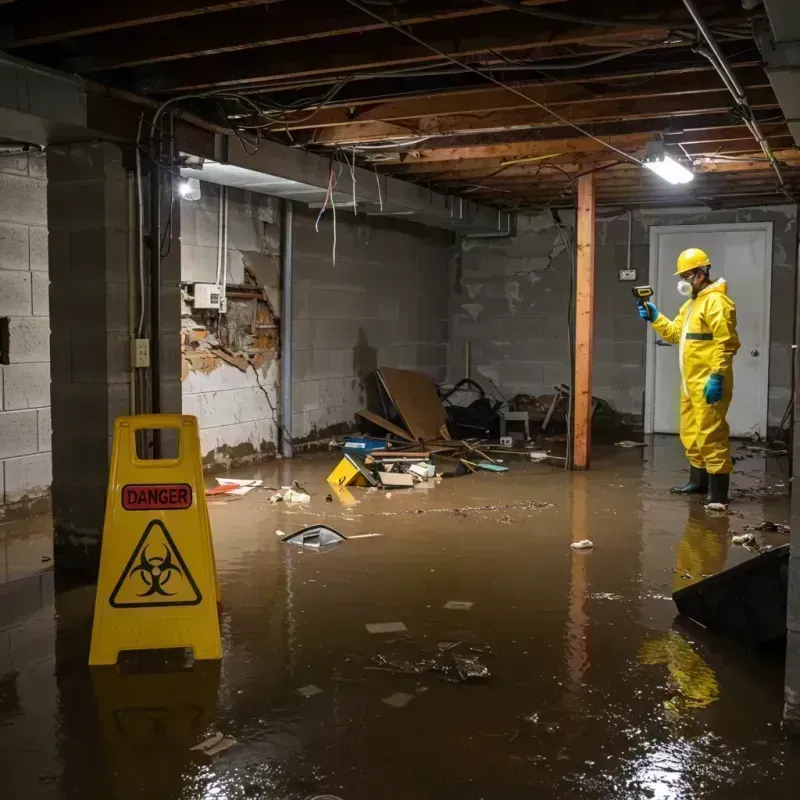 Flooded Basement Electrical Hazard in Berea, KY Property